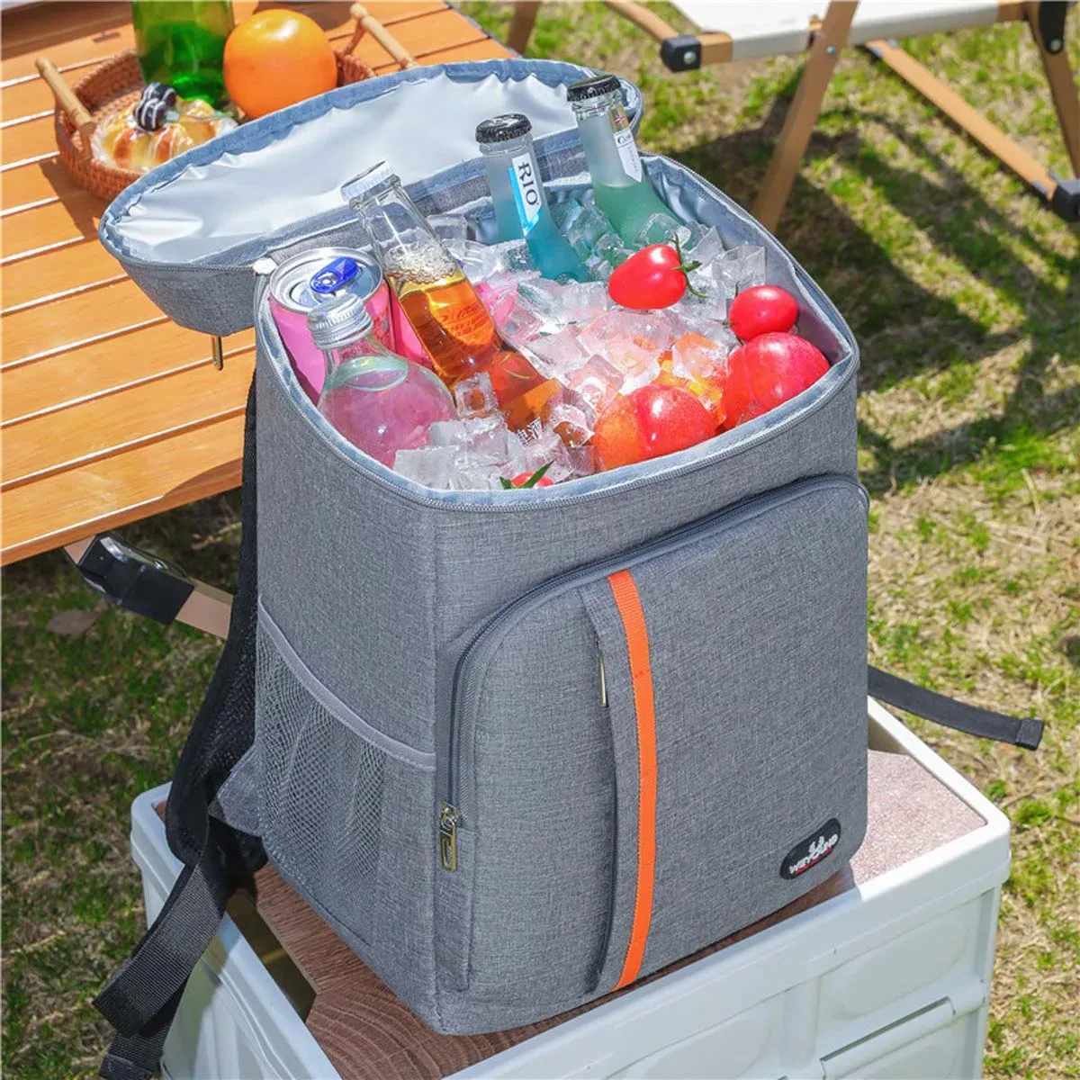 sac à dos de pique-nique multifonctionnel le plus vendu, sac isotherme portable à double bandoulière, sac à glace épais pour bière, imperméable en peva