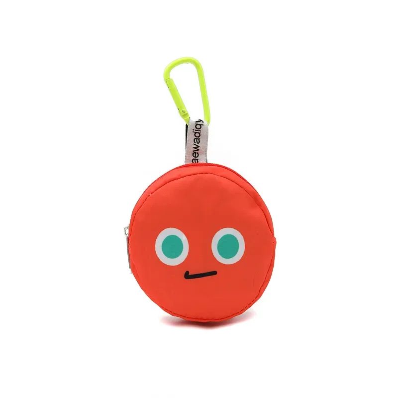 sac de rangement de clés pour femmes, design tendance, visage souriant, mini casque, sac de rangement de clés, porte-monnaie pendentif, sac de clés de dessin animé mignon pour filles