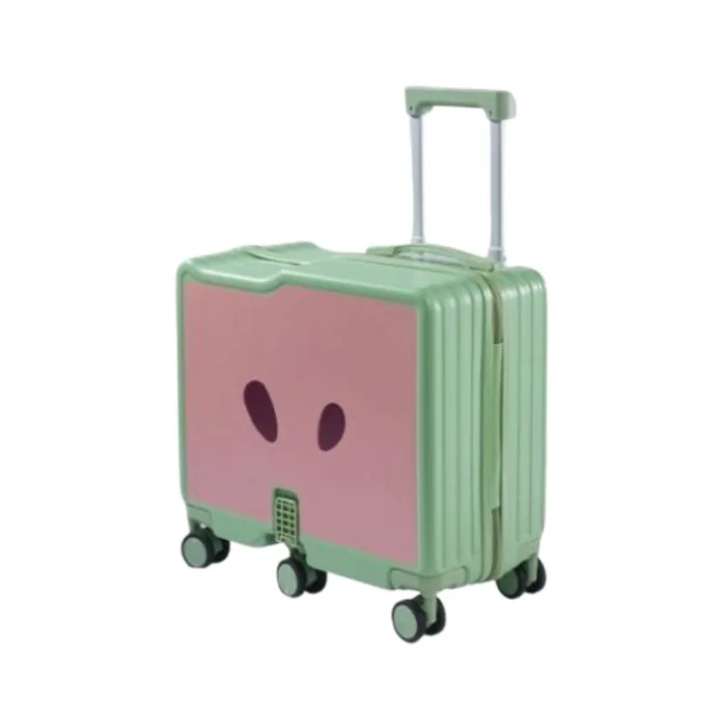 bagage pour enfants mignon, valise de 18 pouces, 20 pouces, imprimé pomme de dessin animé, avec roulettes, coffre de voyage léger avec 360 ° spinner