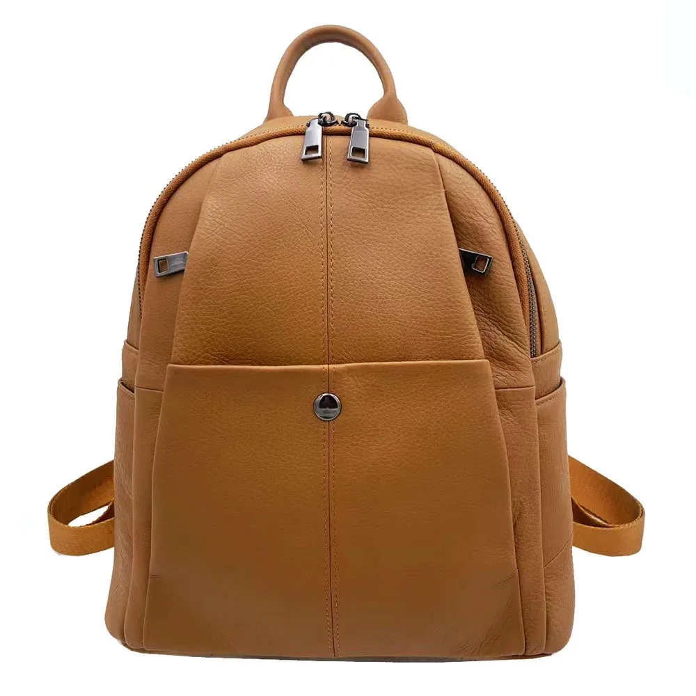 mode femmes en cuir véritable sac à dos multifonctionnel dames fourre-tout ou sac à bandoulière 2025 nouveau sac à dos de voyage en cuir de vache véritable