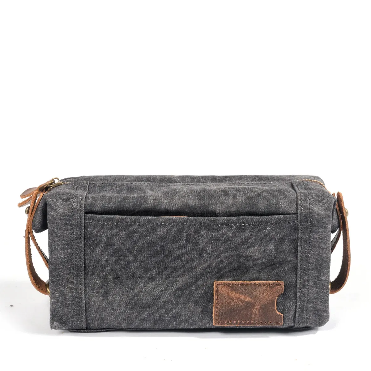 trousse de toilette portable pour voyages d'affaires, petite trousse de rangement en toile cirée pour femmes, trousse de maquillage imperméable pour hommes