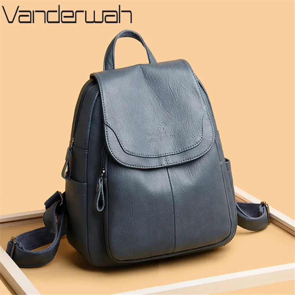 Sac à dos en cuir de grande capacité pour femmes, sac d'école Vintage de bonne qualité, sac à dos de voyage pour dames
