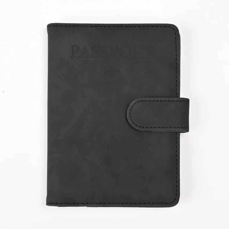 porte-passeport en cuir pu pour hommes et femmes, étui pour cartes de crédit, portefeuille de couverture, accessoires de voyage, sac à main