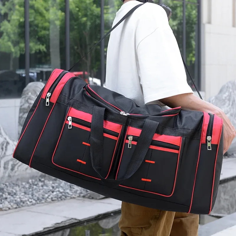 sac de voyage sportif pour hommes, grande capacité, sac à bandoulière multi-poches