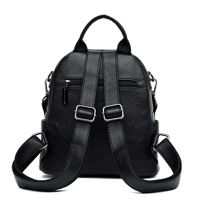 sac à dos en cuir de haute qualité pour femmes, sac à dos de voyage de grande capacité, sacs d'école à la mode pour adolescentes, sacs à bandoulière mochila