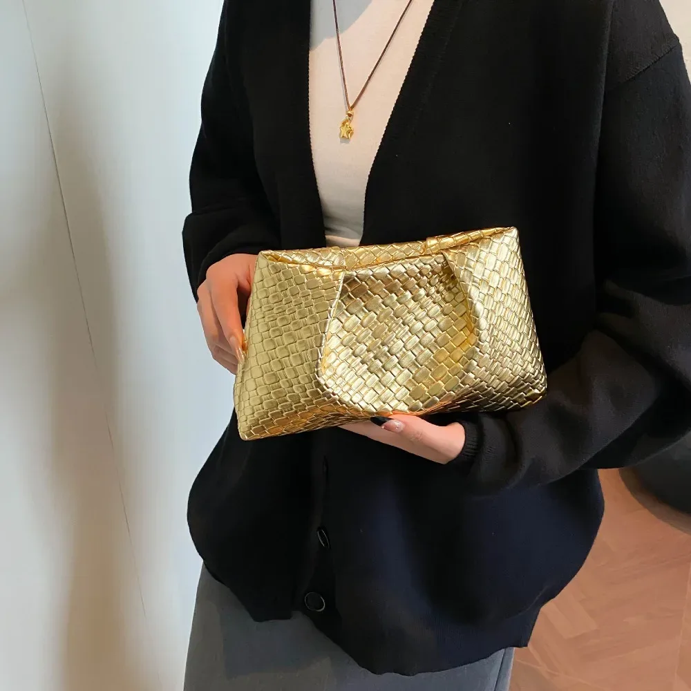 trousse de maquillage en cuir pu avec pochette cosmétique texturée en relief tissé rétro, organisateur de toilette de grande capacité pour femmes
