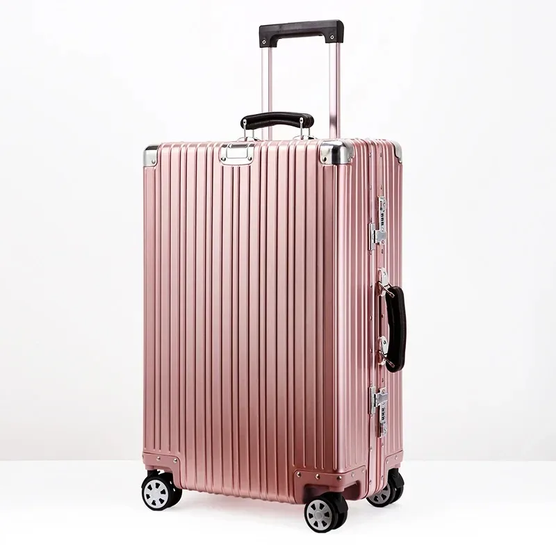 valise rétro en alliage d'aluminium et de magnésium, bagage roulant de haute qualité, boîtier de chariot 20/24/26/29 pouces, sac de voyage d'embarquement à main