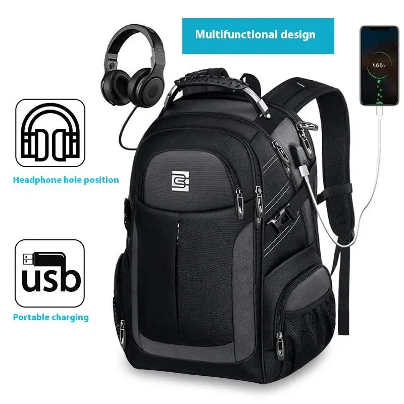 brunocavalmovies-sacs à dos pour ordinateur portable pour hommes et femmes, sac de voyage à la mode, sac à dos scolaire étanche, grande capacité, 17 pouces