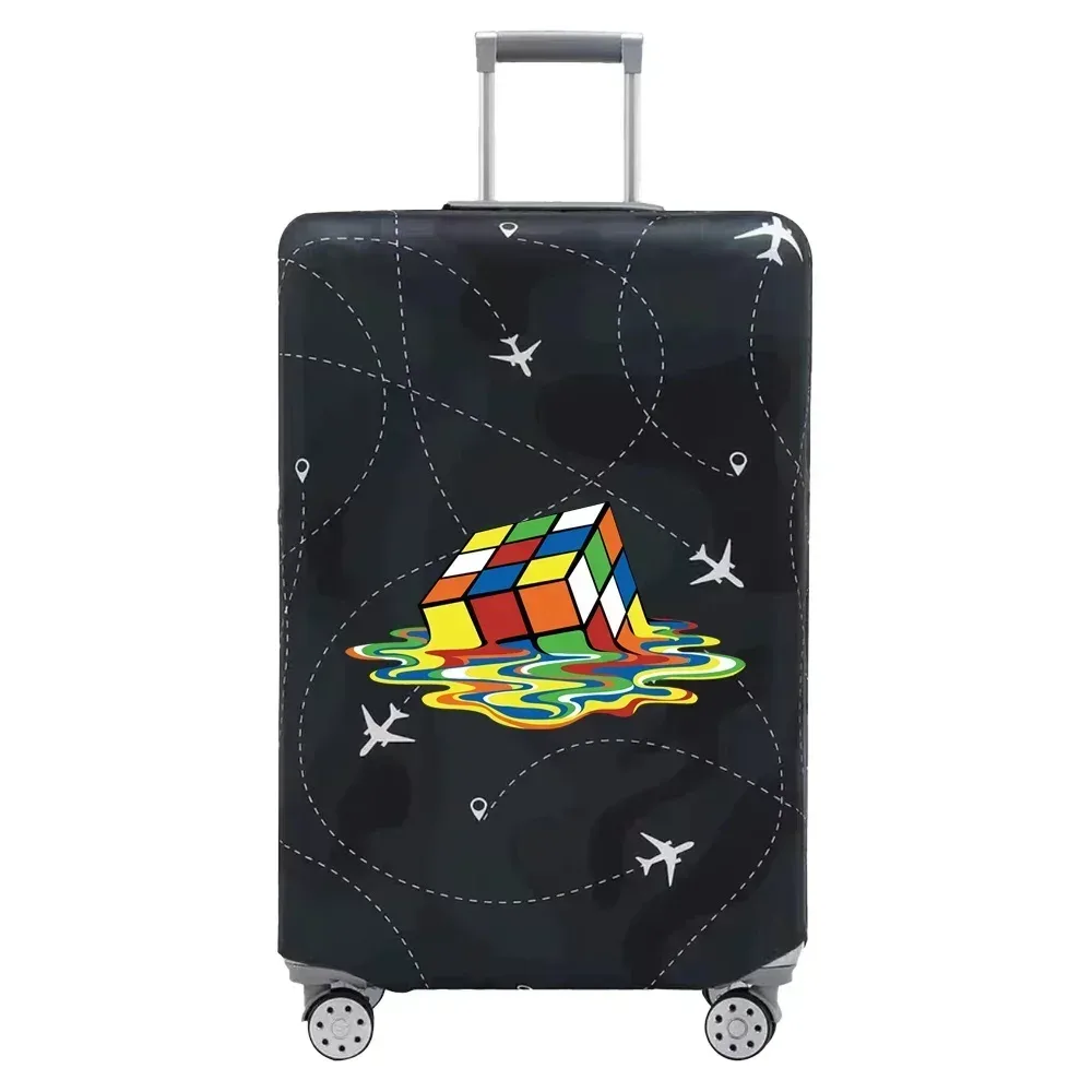 housse de protection pour bagages, housse de protection extensible anti-poussière pour bagages de 18 à 32 pouces, accessoires de voyage, série à motifs 3d