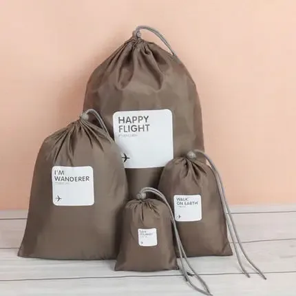 sacs de rangement de voyage étanches, 4 pièces/lot, sac de voyage pour chaussures maquillage, sac à linge sous-vêtements cosmétiques tri gt