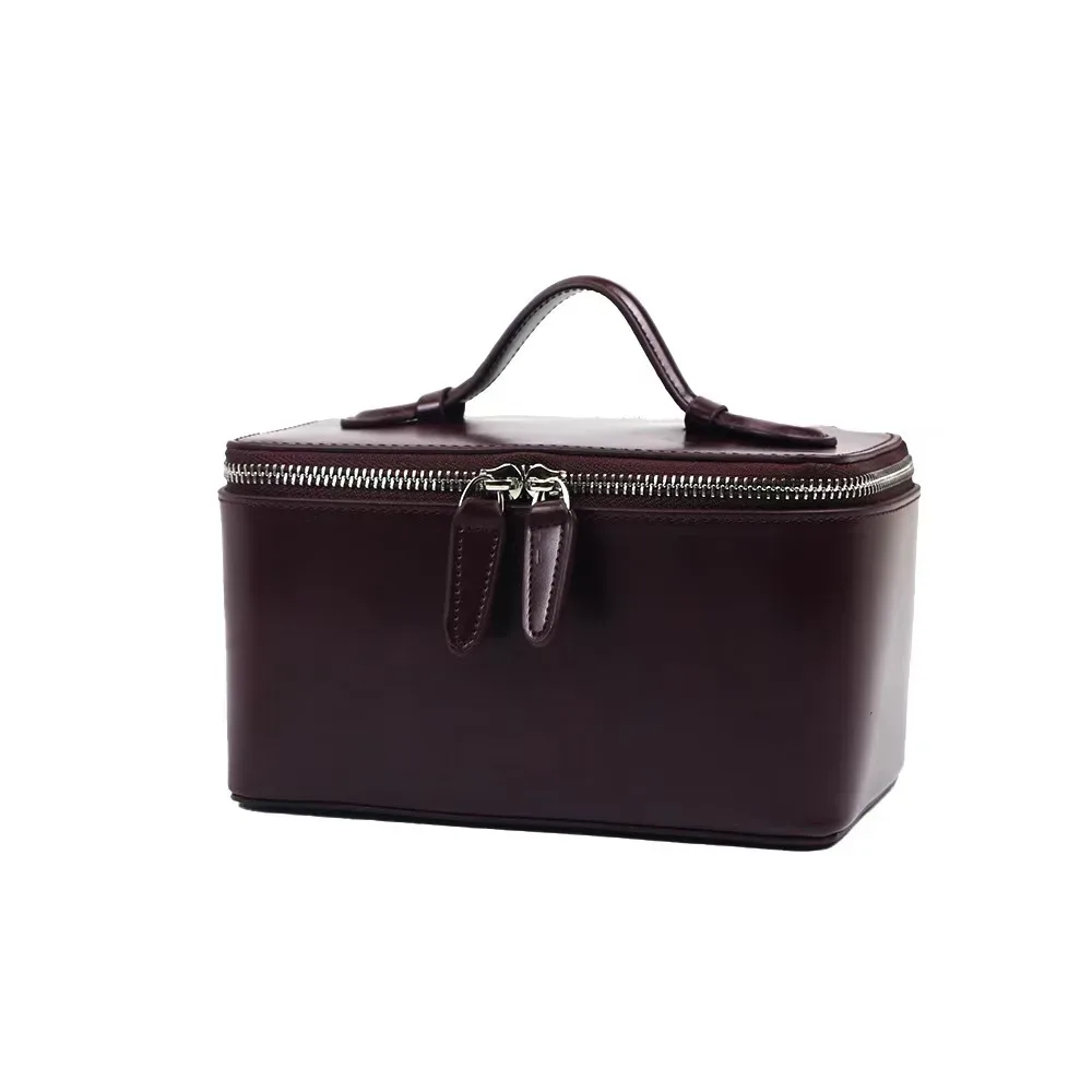 saffiano divisé pour femmes, sac de rangement de maquillage suspendu portable, kit dopp, besoin de voyage en cuir