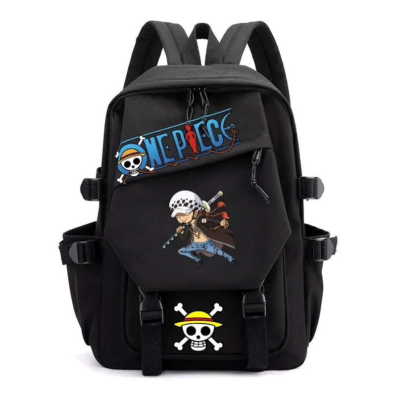 sac à dos one piece pour adolescents, sac à dos pour ordinateur portable, monkey d. luffy, grande capacité, sacs d'école pour étudiants, sac de voyage décontracté pour l'extérieur