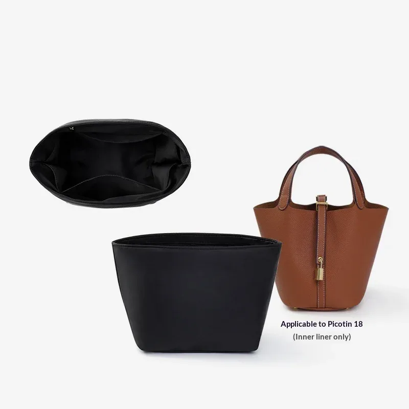 organisateur de sac en nylon pour h picotin18 22, organiseur de sac à main pour maquillage, sac intérieur de voyage, sacs cosmétiques portables