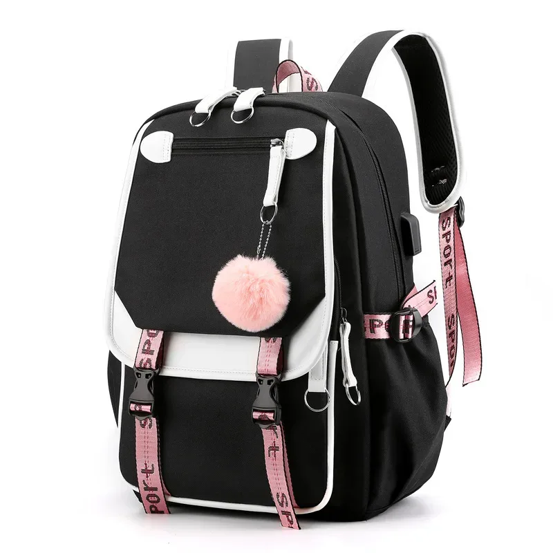 sac à dos anime kasultraviolet night theatre, sac messager en nylon, sacs de voyage pour étudiants, ordinateur portable décontracté, port usb