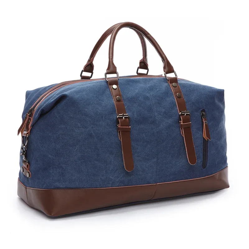 sacs de voyage en toile et cuir pour hommes, bagages à main, sacs de sport, fourre-tout de voyage, grand sac de week-end, sac de nuit, original