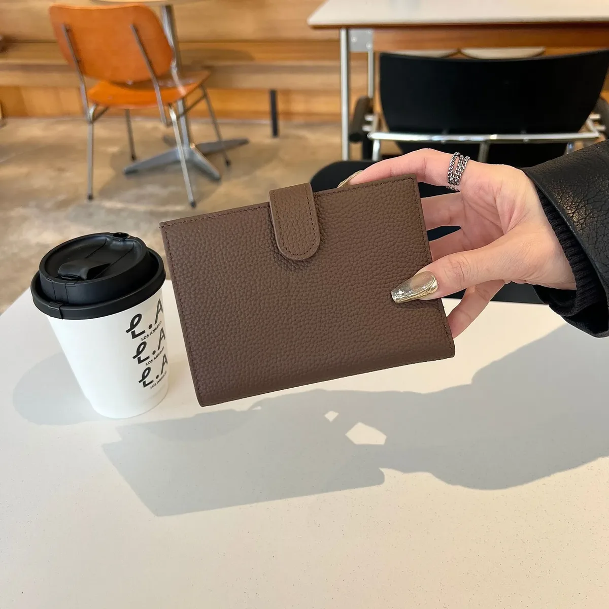 porte-passeport en cuir véritable ultra-fin avec nom personnalisé, porte-cartes multifonctionnel, porte-billets, sac de rangement