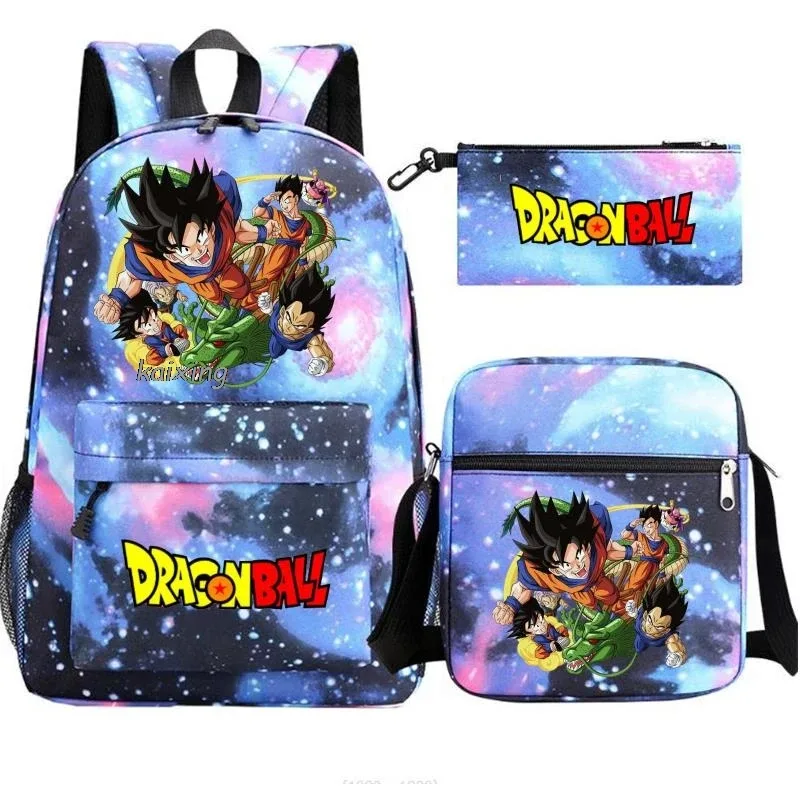 sacs d'école imprimés anime dragon ball, sac à dos camouflage pour ordinateur portable, cartable pour adolescents garçons et filles, 3 pièces/ensemble, cadeau de rentrée scolaire
