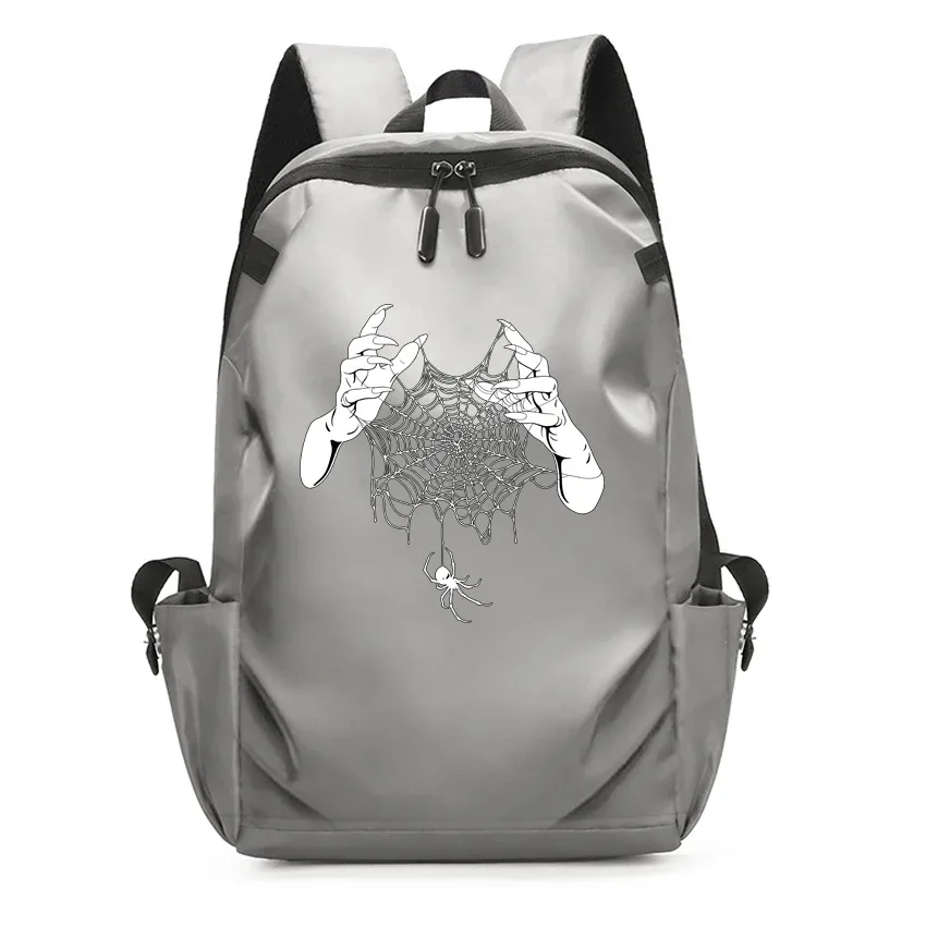 sacs à dos pour ordinateur portable imprimés motif araignée pour hommes, sacs d'école noirs pour adolescents, filles et garçons, sac à dos universitaire avec chargement usb