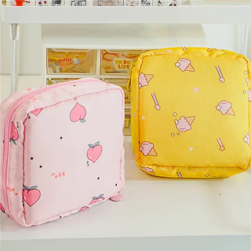 ensemble de petits sacs à cosmétiques pour femmes, mini serviettes hygiéniques à fermeture éclair pour filles, sacs de maquillage pour rouge à lèvres, pochette de rangement pour écouteurs et pièces de monnaie