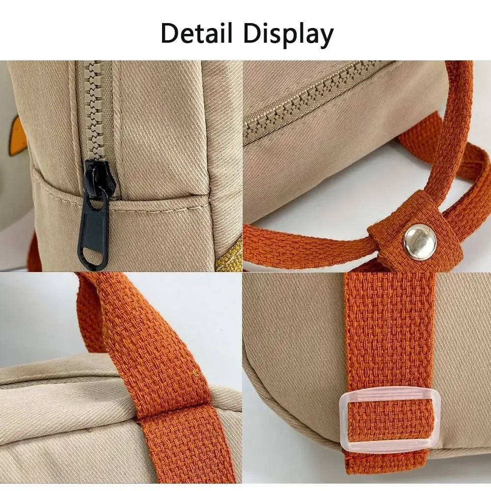 col long petit dinosaure maternelle enfants sac à dos dessin animé crochet cheveux brodé mignon sac à dos toile