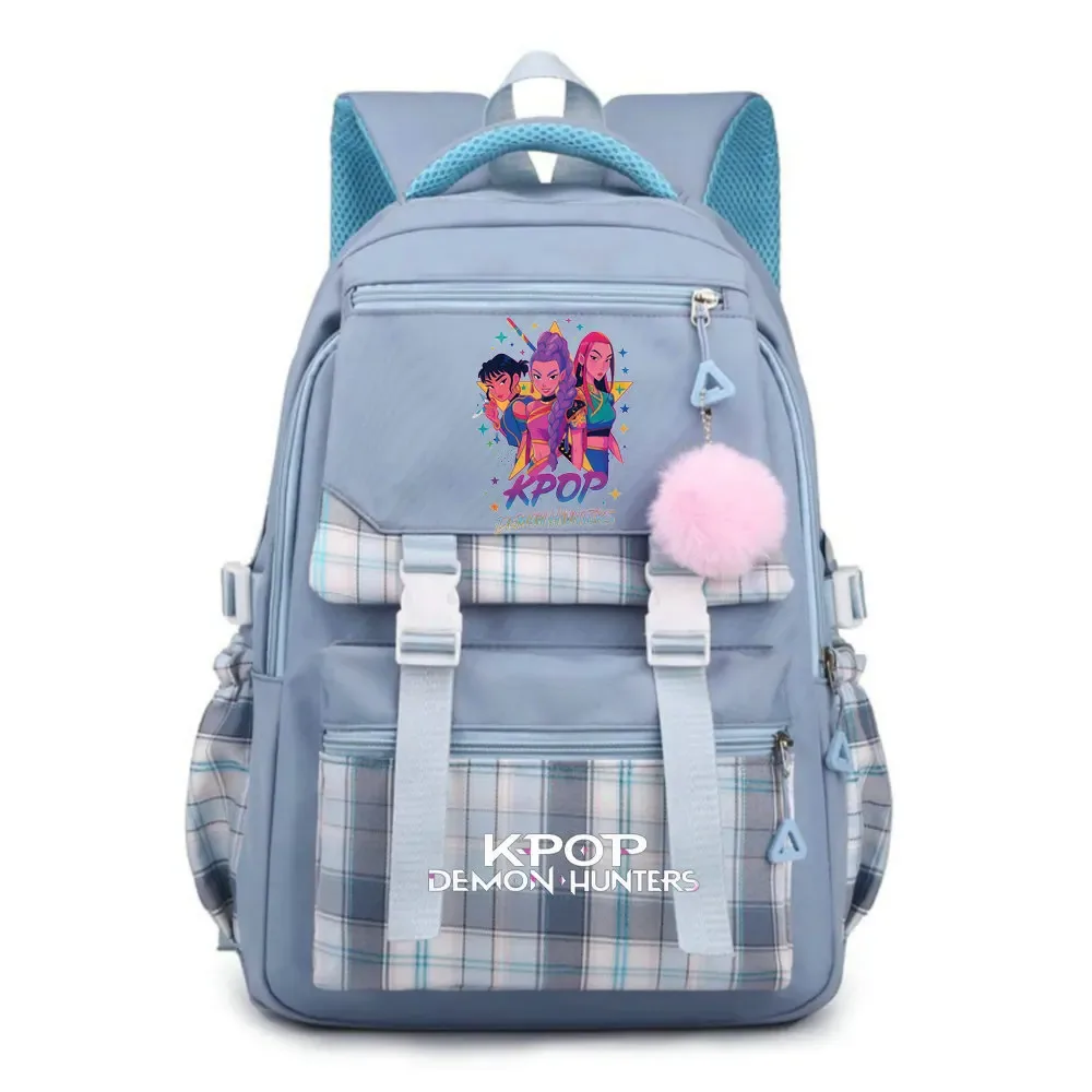 sacs à dos d'école kpop demon hunters, sacs d'école pour étudiants, sac à dos de voyage à la mode pour filles, sac à dos étanche avec fermeture éclair, sac à dos pour ordinateur portable