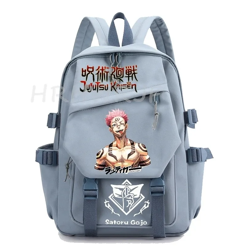 sac à dos anime jujutsu kaisen gojo satoru, grande capacité, pour ordinateur portable, école, voyage, pour femmes et hommes, mochilas décontractées
