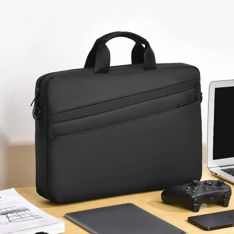 Sac pour ordinateur portable 15,6-17,3 pouces, mallette d'affaires, sac à bandoulière pour hommes, bandoulière réglable, adapté aux déplacements quotidiens