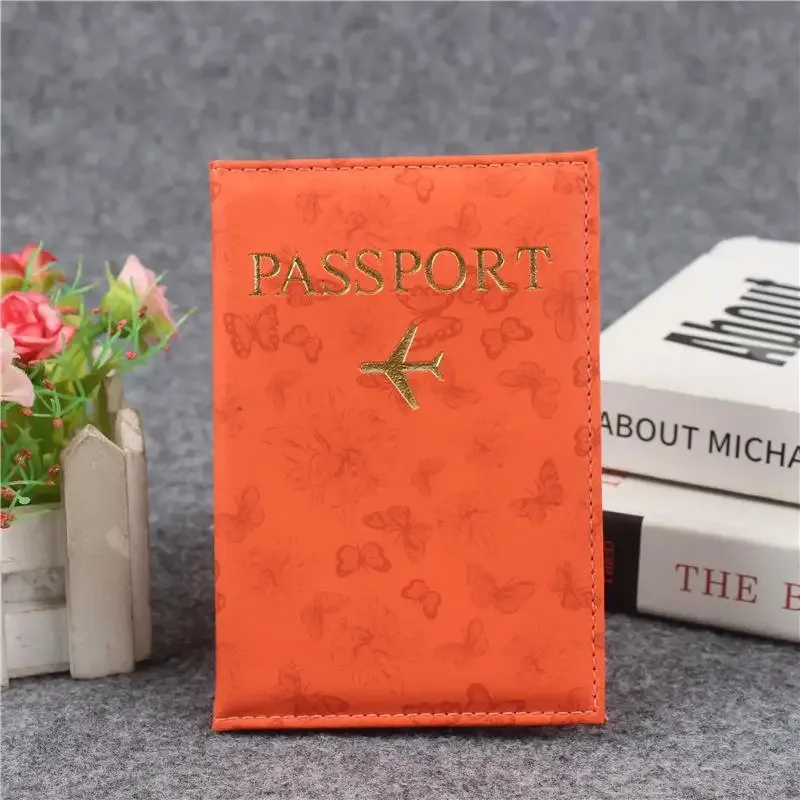 housse de passeport en cuir pu pour hommes et femmes, organisateur, porte-cartes de protection, couvertures de documents d'identité, étui de passeport de voyage, 1 pièce【smq】
