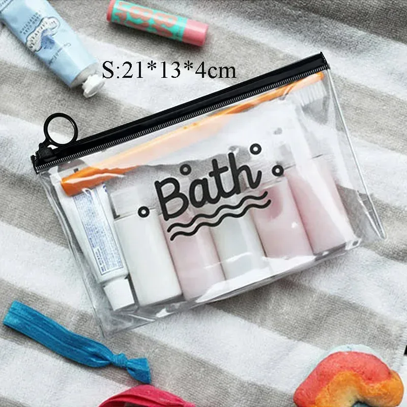 sacs à cosmétiques de voyage en pvc, imperméable, transparent, pour femmes, trousse de maquillage portable, organisateur de toilette, rangement, sac de maquillage, pochette de lavage