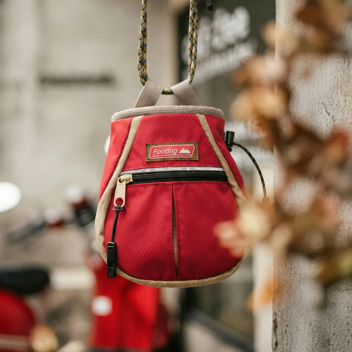 sac bandoulière léger pour femme maden, mini sac utilitaire d'extérieur, style vintage, sac banane de randonnée, rouge