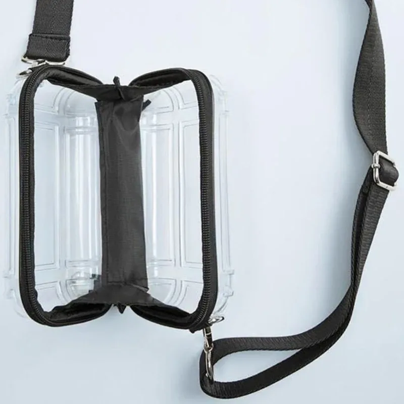 sac à bandoulière transparent pour femme, sac à cosmétiques, valise design, fermeture éclair, sacs de messager initiés, lavage, mini trousse de maquillage, nouveau