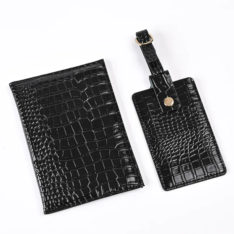 housse de passeport, étiquette de bagage, accessoires de voyage, porte-cartes d'identité et de crédit en cuir pu, étui portefeuille pour passeport, porte-cartes nominatifs