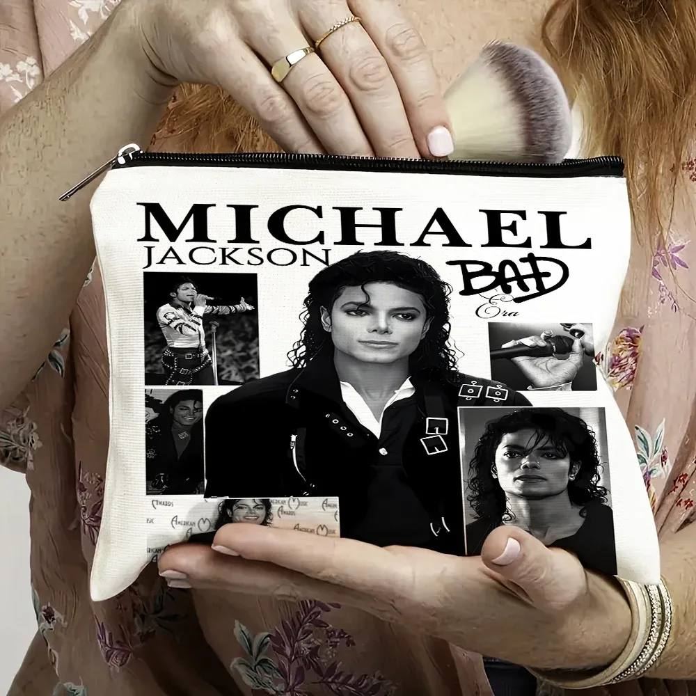 sac à cosmétiques michael jackson, sacs de maquillage double imprimé super star, sac à main de mariage pour femmes, organisateur de voyage pour dames, portefeuille pour enfant
