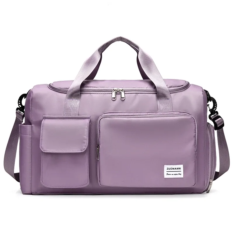 sac de voyage à main de grande capacité pour femmes, sacs de sport de nuit avec compartiment à chaussures, sacs de sport et de fitness pour femmes, 2024