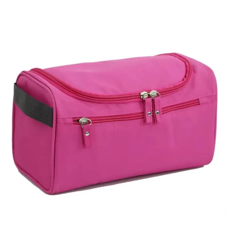 trousse de toilette portable en polyester avec fermeture éclair pour hommes et femmes, organisateur de voyage suspendable et imperméable