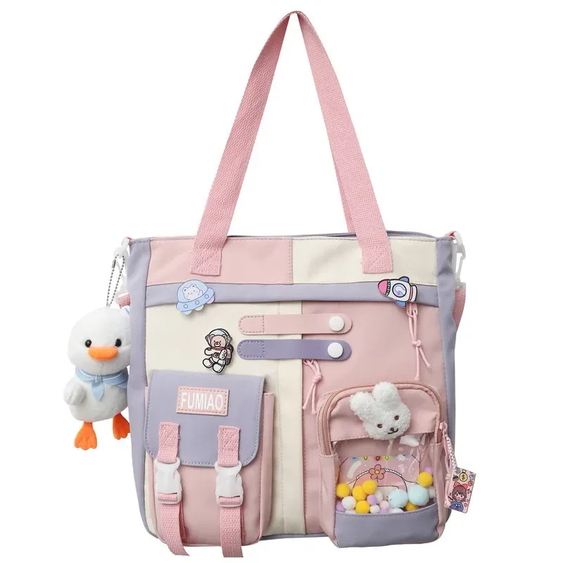 sacs à main pour étudiants, cartable japonais coloré de grande capacité pour filles, sacs à livres respirants et imperméables pour adolescentes