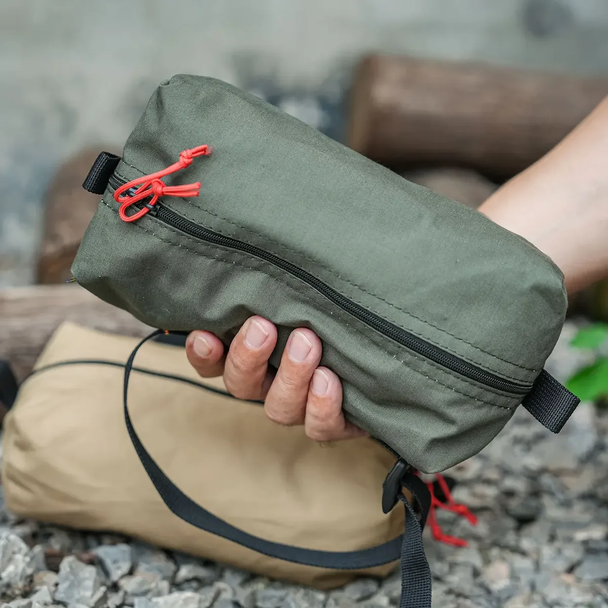 Sac de rangement multifonctionnel Portable pour l'extérieur, trousse de toilette, pochette de rangement en coton TC, sac à main pratique