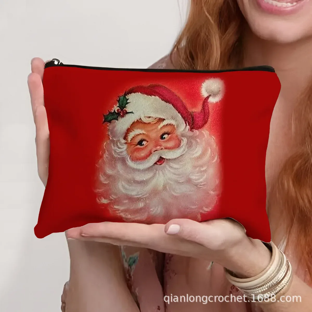 sacs de maquillage tendance de noël, étuis à crayons imprimés bonhomme de neige et sacs de rangement pouvant être personnalisés pochette de maquillage, offre spéciale