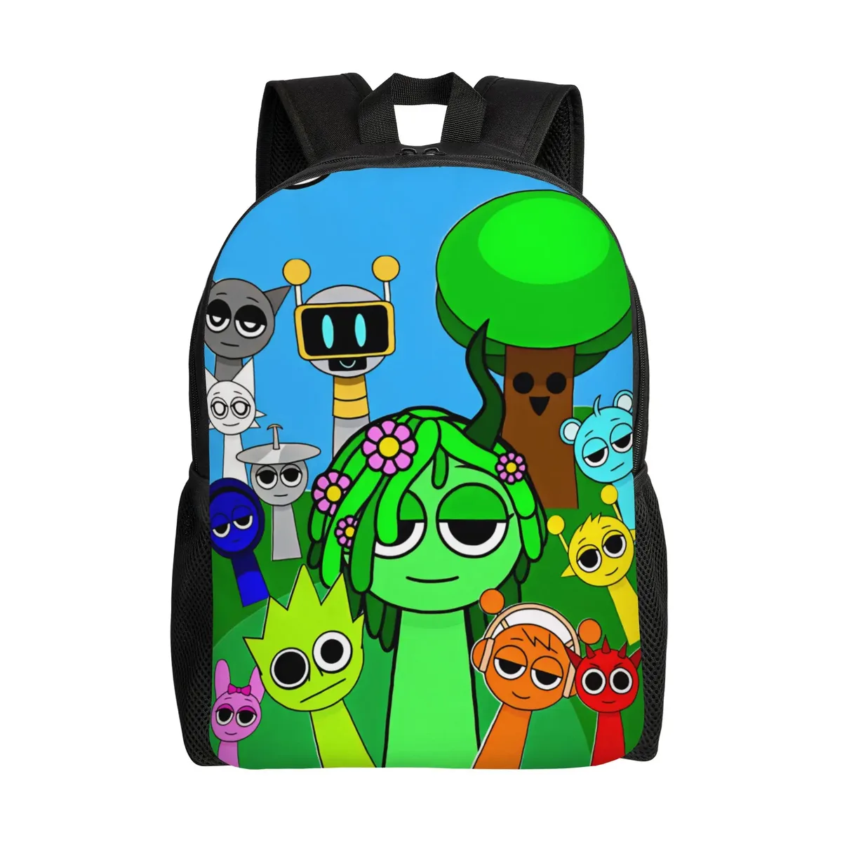 sac à dos de voyage all my sprunkis game, sacs d'école unisexes mignons, sac à dos souple de haute qualité