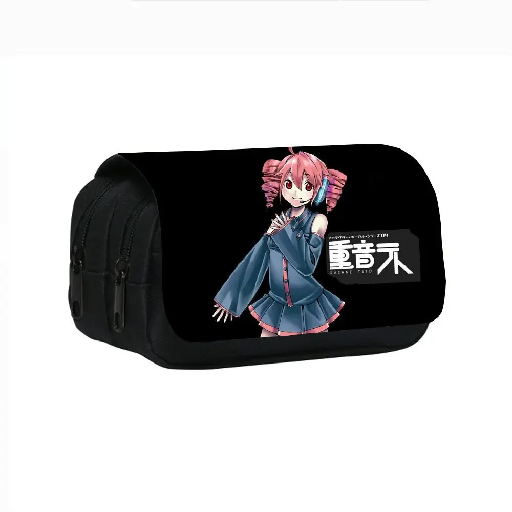 nouveau produit stress te te kasane teto imprimé double couche trousse à crayons stress étudiant papeterie sac