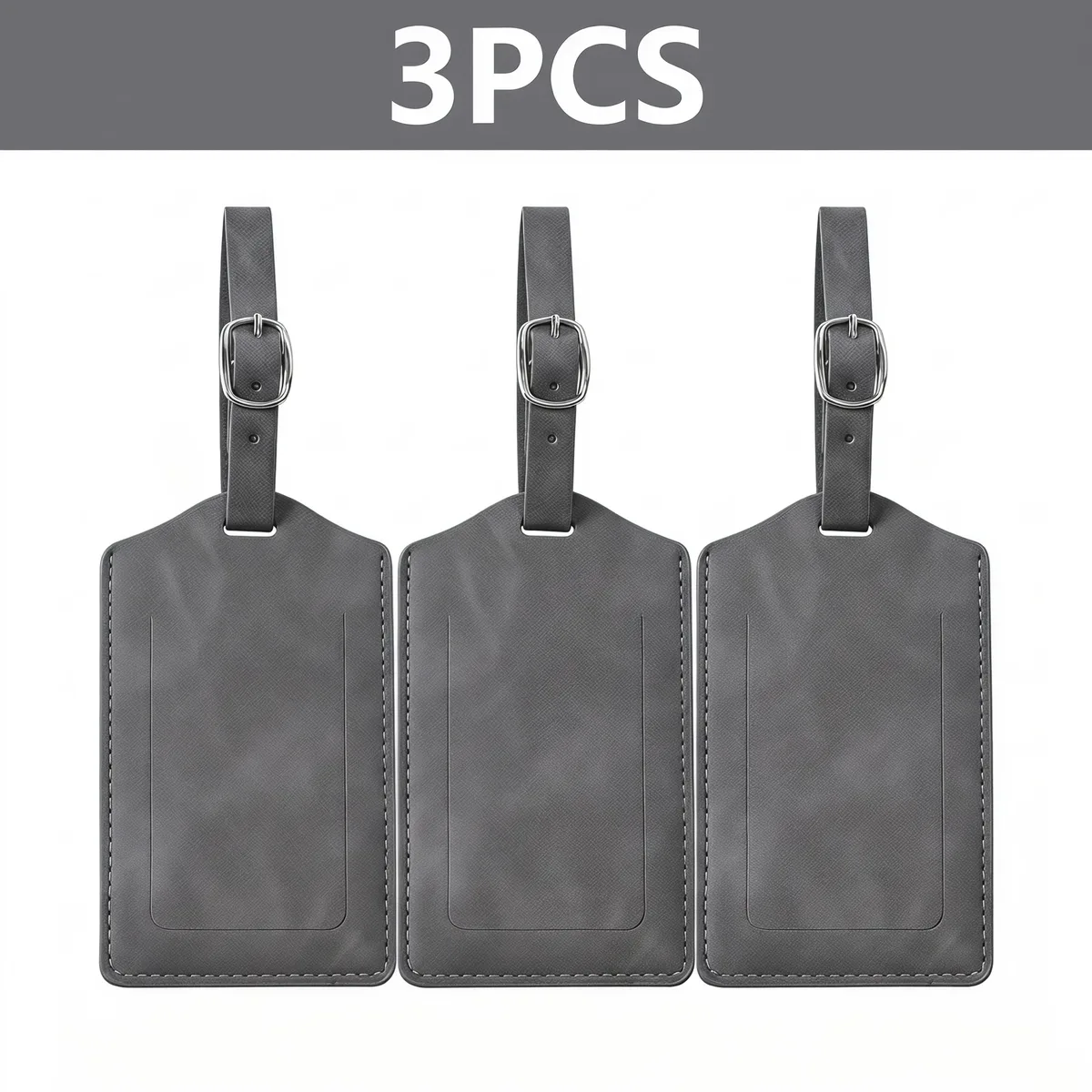 étiquette de bagage en cuir pu, 3/5/8 pièces, boucle métallique réglable, étanche, anti-perte, pour sac à dos, sac de golf