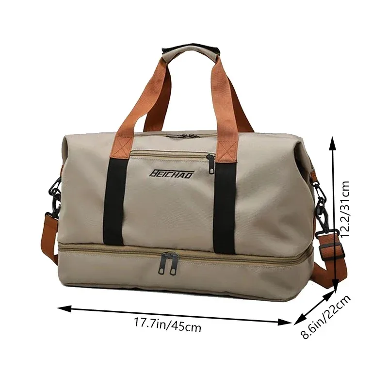 sac de voyage d'affaires courte distance 2026 grande capacité, sac de rangement étanche, sac de sport et de fitness portable pour homme