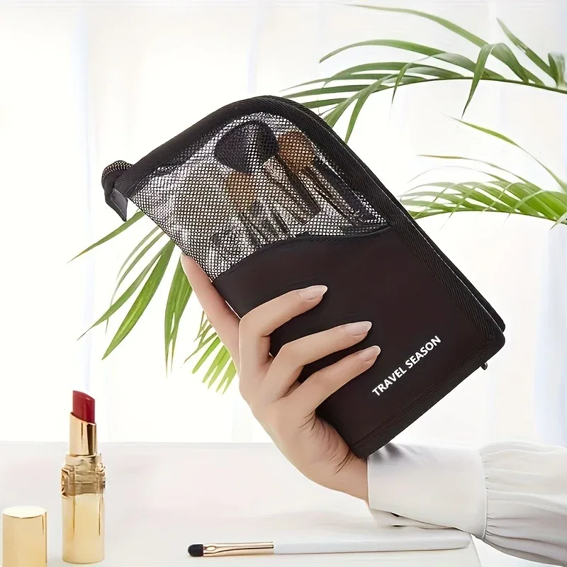 étui à crayons à sourcils vertical spacieux 2025, un sac organisateur portable pour le maquillage, parfait pour les femmes - facile à utiliser et à transporter.