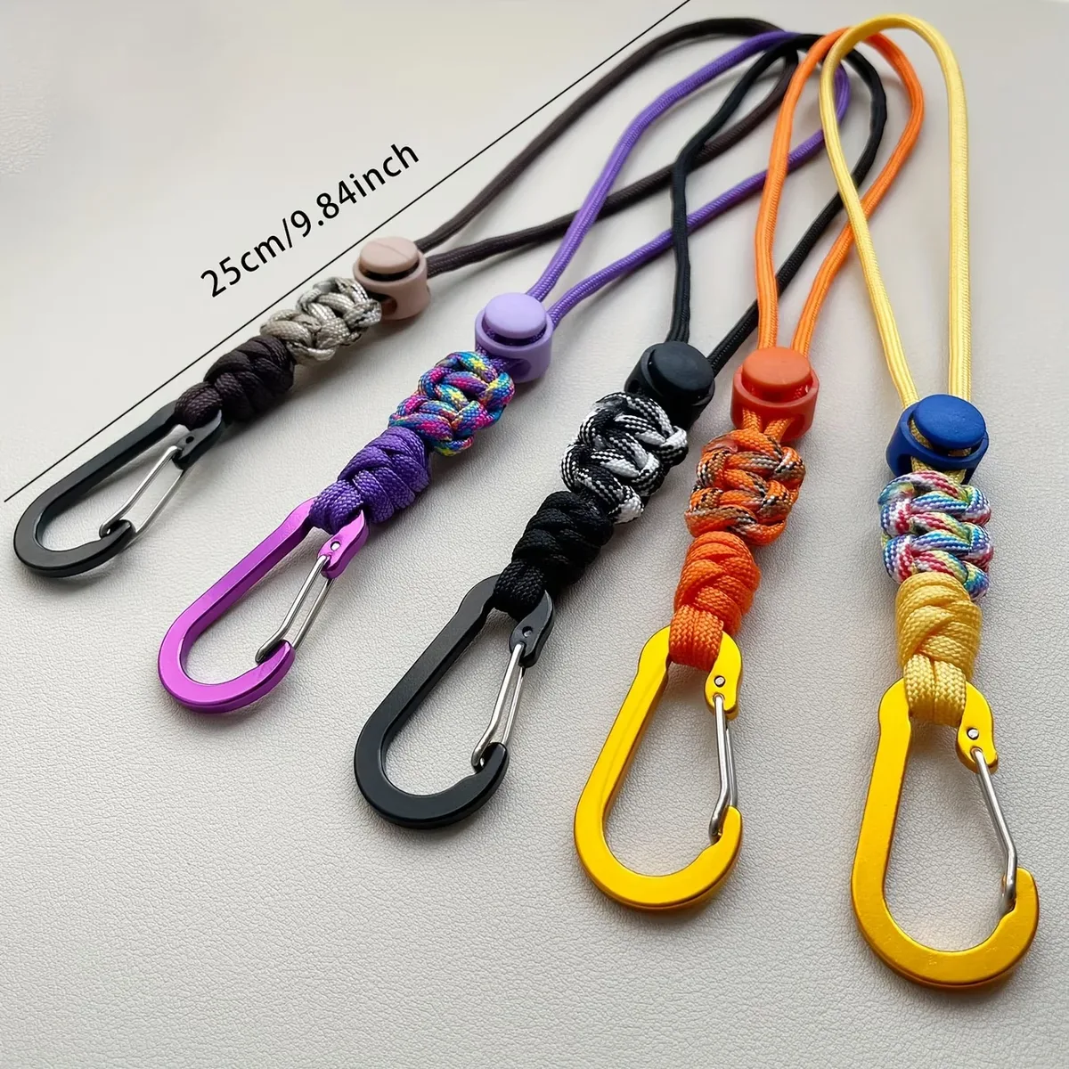 1 porte-bouteille d'eau avec cordon, porte-clés en alliage, clip portable pour accessoires de sac à dos de voyage et de randonnée