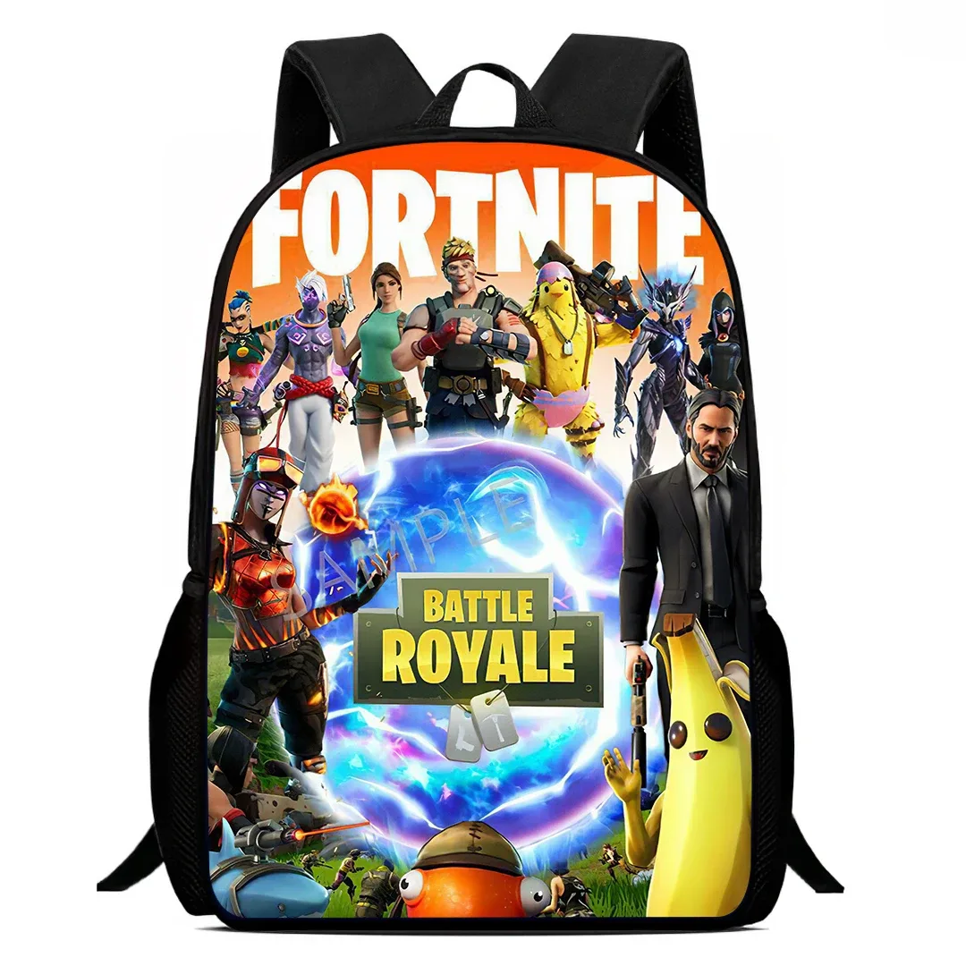 sac à dos d'école fortnite de 15 pouces pour enfants, garçons et filles, sac à dos léger imprimé avec des motifs de jeux, grand format, adapté aux enfants de 5 à 8 ans