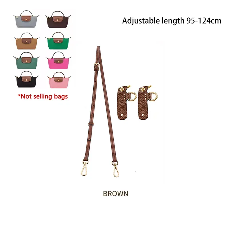 mini sacs à bandoulière en cuir adaptés aux mini pochettes longchamp, accessoires de sac à bandoulière réglables