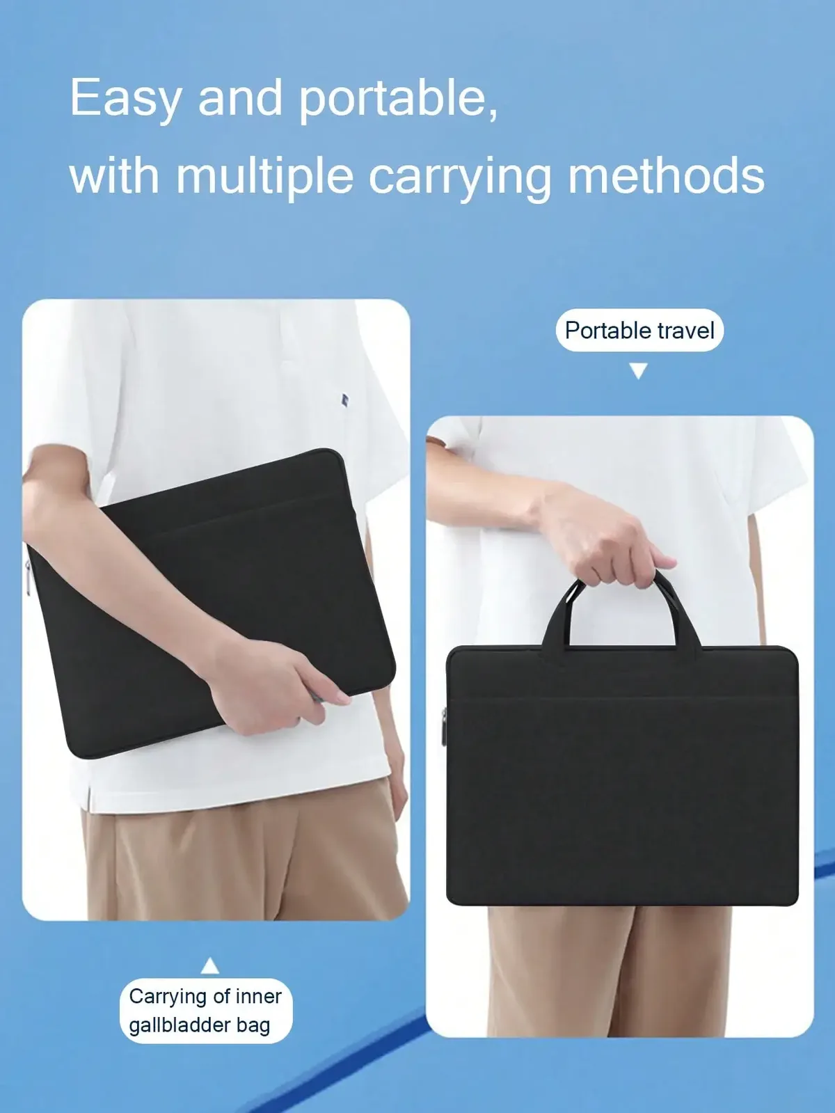sac pour ordinateur portable professionnel, mallette, imperméable, simple, portable, sacoche multifonctionnelle pour ordinateur, sac pour ordinateur portable deux-en-un