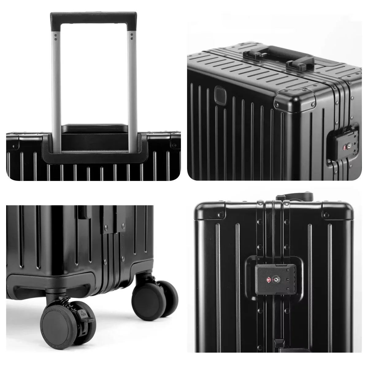 valise de luxe en alliage d'aluminium et de magnésium à 100%, avec roulettes pivotantes, serrure tsa, bagages à roulettes pour femmes, voyage 20/24/26/29 pouces