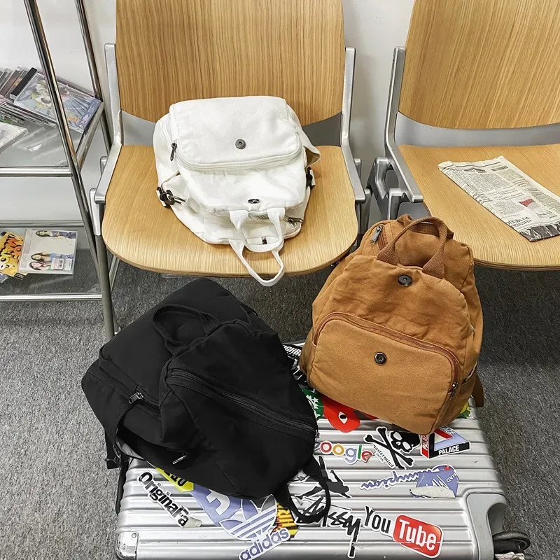 sac à dos décontracté en toile pour femme, grande capacité, sac d'école, sac de voyage pour étudiante, sac à main vintage pour femme, sac à bandoulière, sac à dos
