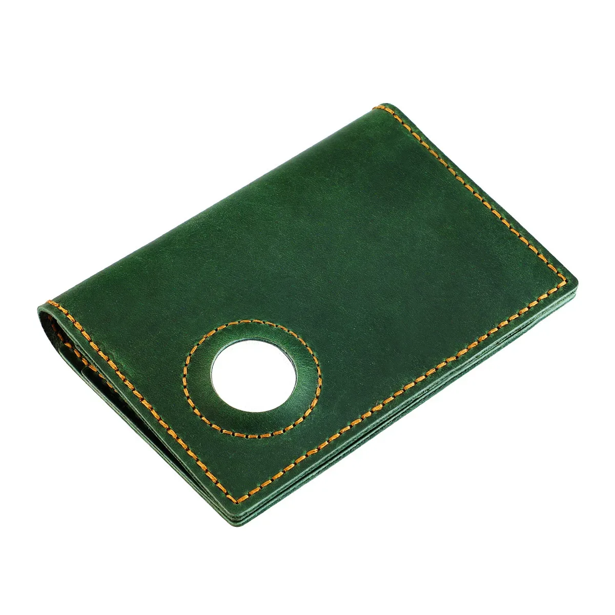 crazy horse – portefeuilles de suivi en cuir, porte-passeport, couverture de passeport pliable en cuir véritable avec fente airtag, indispensable pour le voyage